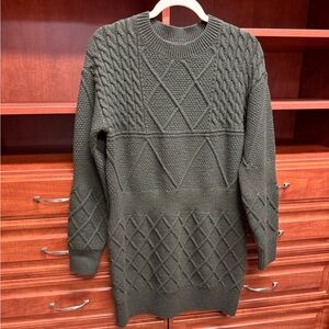 Like New Dark Army Green Sweater Dress